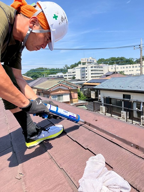 コーキングで防水処理